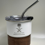 كوب المملكة (ستانلس ) 300 ملي باللون الابيض الجميل