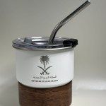 كوب المملكة (ستانلس ) 300 ملي باللون الابيض الجميل