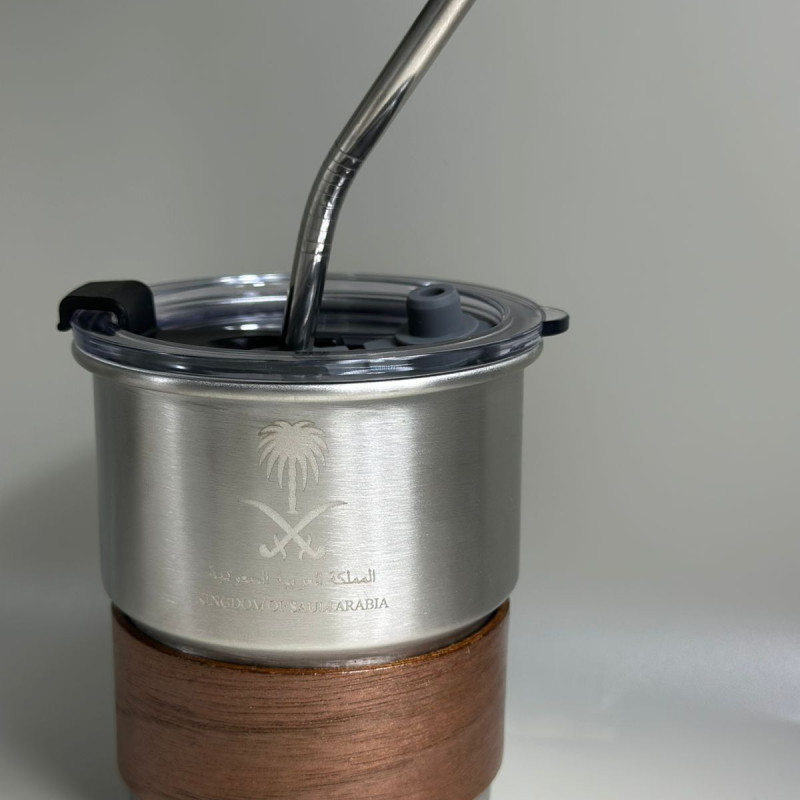 كوب المملكه (ستانلس ) 300 ملي باللون الفضي الجذاب