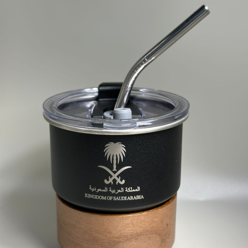 كوب المملكة (ستانلس ) 300ملي باللون الاسود الملكي