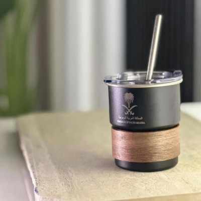 كوب المملكة (ستانلس ) 300ملي باللون الاسود الملكي